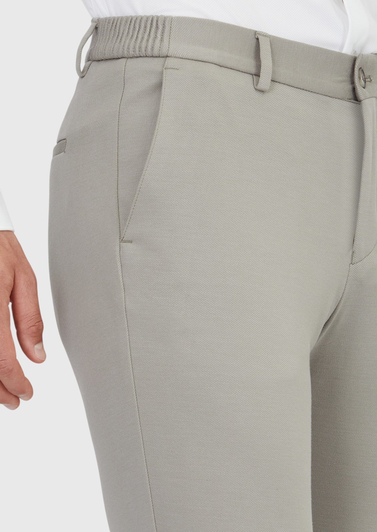 Gri Düz Örme Jogging Fit Casual Pantolon