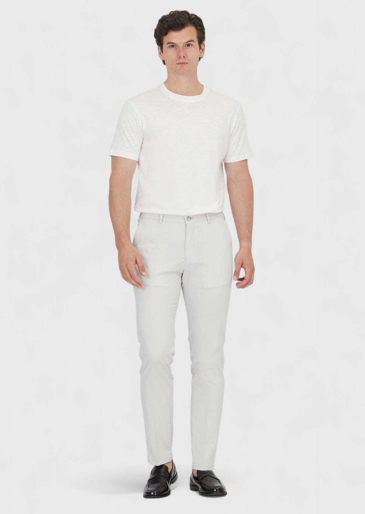Light Grey Weaving Jogging Fit Casual Trousers