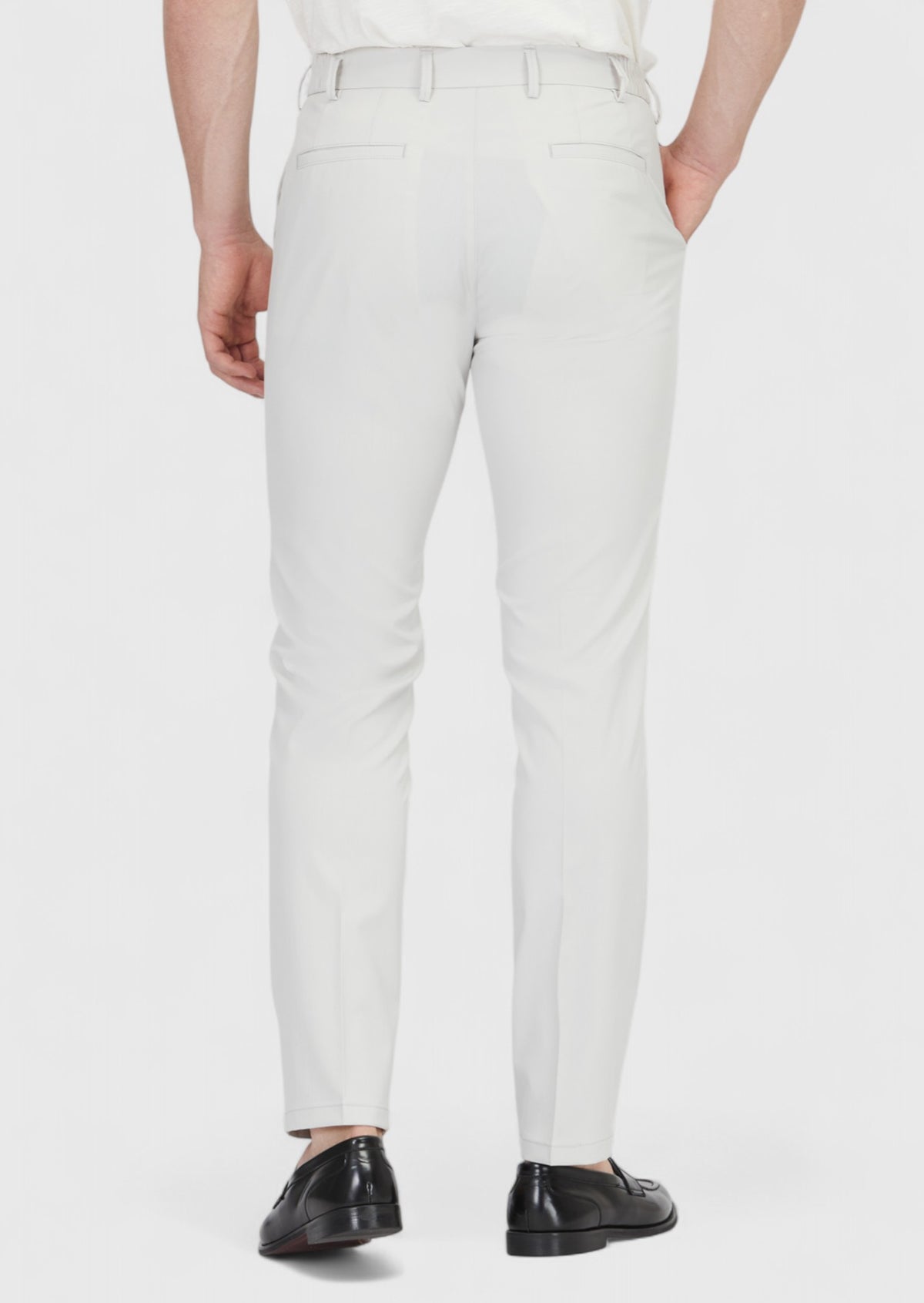 Açık Gri Düz Dokuma Jogging Fit Casual Pantolon