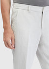 Kum Düz Dokuma Jogging Fit Casual Keten Karışımlı Pantolon