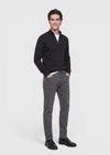 Antrasit Düz Dokuma Slim Fit Casual Pamuk Karışımlı Pantolon
