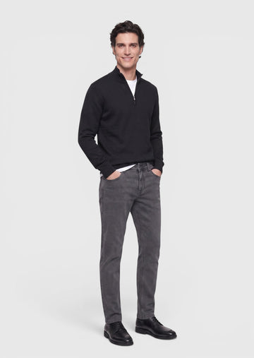 Antrasit Dokuma Slim Fit Casual Pamuk Karışımlı Pantolon