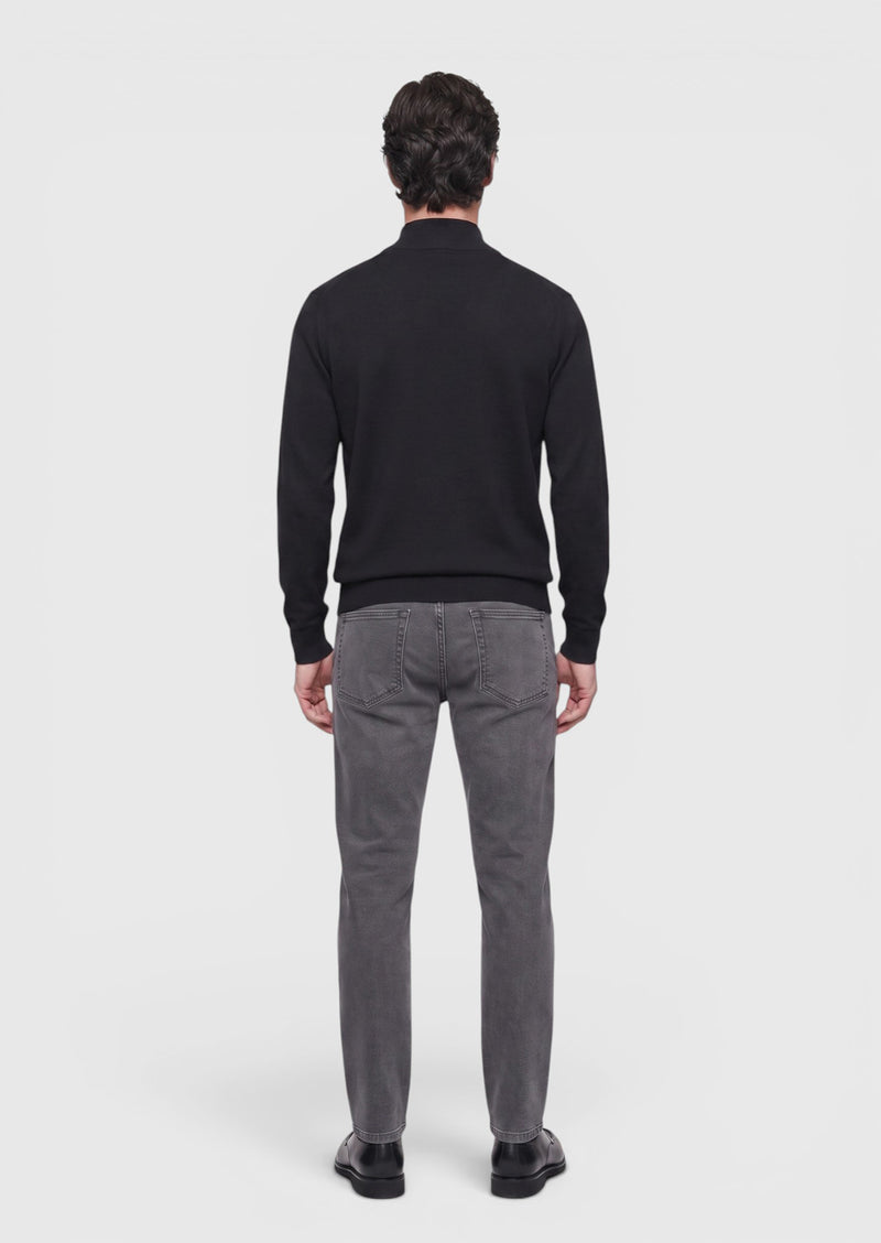 Antrasit Düz Dokuma Slim Fit Casual Pamuk Karışımlı Pantolon