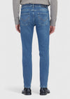 Mavi Düz Slim Fit Denim Pamuk Karışımlı Pantolon