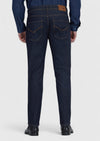 Lacivert Düz Slim Fit Denim Pamuk Karışımlı Pantolon