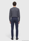 Lacivert Dokuma Slim Fit Casual Pamuk Karışımlı Pantolon