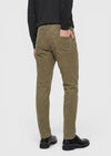 Açık Yeşil Düz Dokuma Slim Fit Kadife Casual Pamuk Karışımlı Pantolon