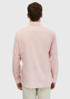 Pembe Düz Casual Fit Uzun Dokuma Casual %100 Pamuk Gömlek