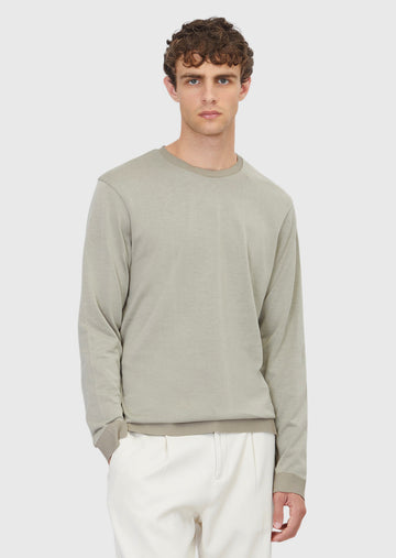 Kum Bisiklet Yaka Düz Sweatshirt
