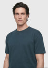 Petrol Düz Bisiklet Yaka %100 Pamuk T-Shirt