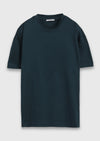 Petrol Düz Bisiklet Yaka %100 Pamuk T-Shirt