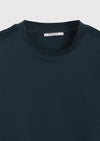 Petrol Düz Bisiklet Yaka %100 Pamuk T-Shirt