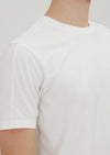 Ekru Düz Bisiklet Yaka T-Shirt