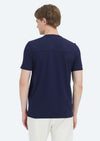 Lacivert Düz Bisiklet Yaka T-Shirt