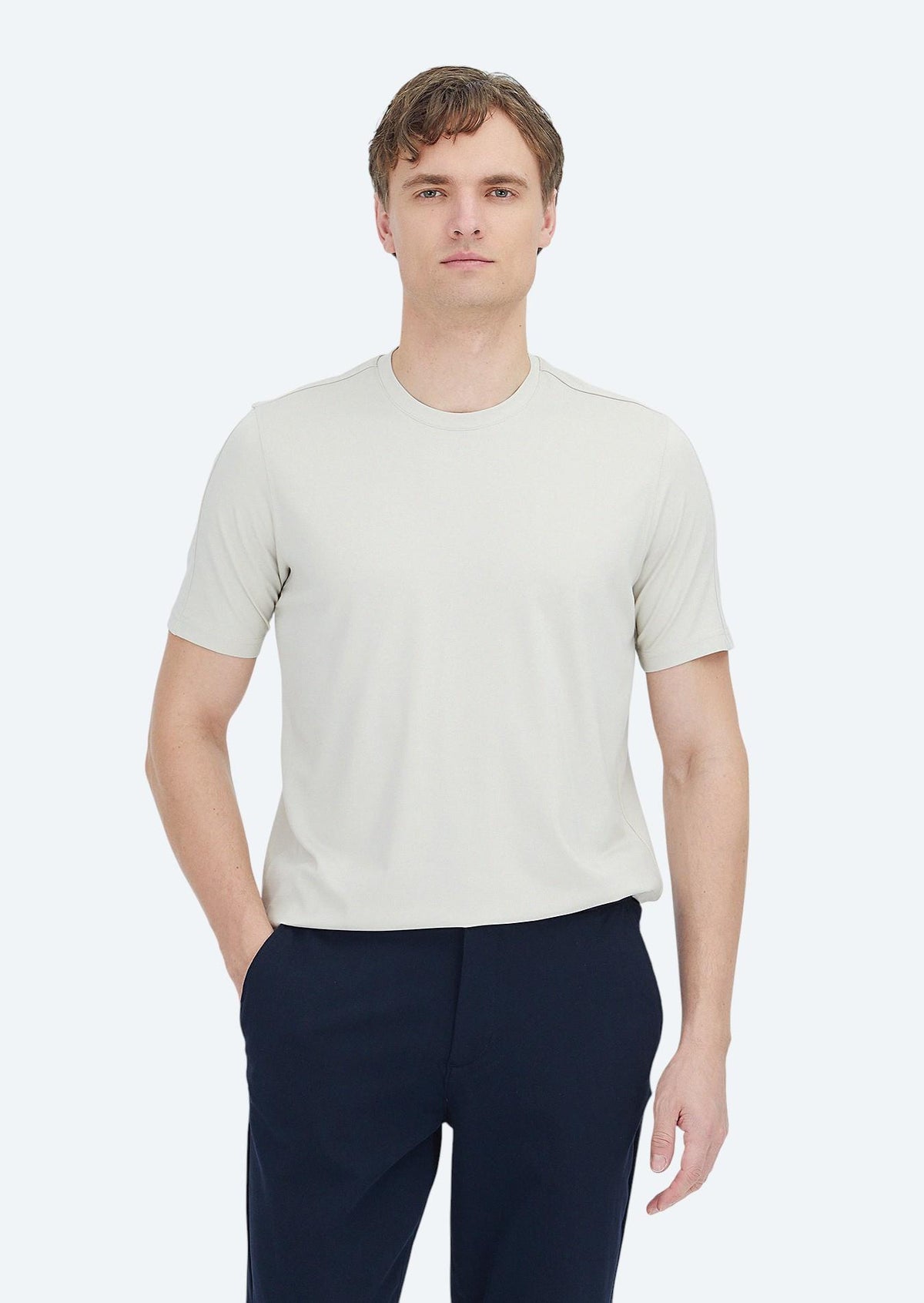 Taş Düz Bisiklet Yaka T-Shirt