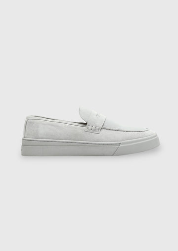 Açık Gri Süet Casual Loafer