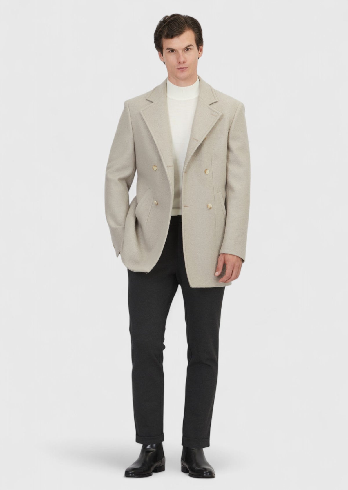 Vizon Regular Fit Kruvaze Yaka Casual Dokuma Kaban
