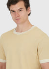 Safran Düz Bisiklet Yaka %100 Pamuk T-Shirt