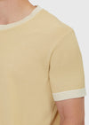 Safran Düz Bisiklet Yaka %100 Pamuk T-Shirt