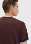 Kiremit Düz Bisiklet Yaka %100 Pamuk T-Shirt