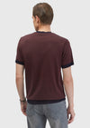 Kiremit Düz Bisiklet Yaka %100 Pamuk T-Shirt