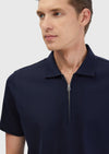 Lacivert Jakarlı Polo Yaka %100 Pamuk T-Shirt