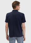 Lacivert Jakarlı Polo Yaka %100 Pamuk T-Shirt