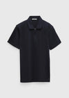 Lacivert Jakarlı Polo Yaka %100 Pamuk T-Shirt