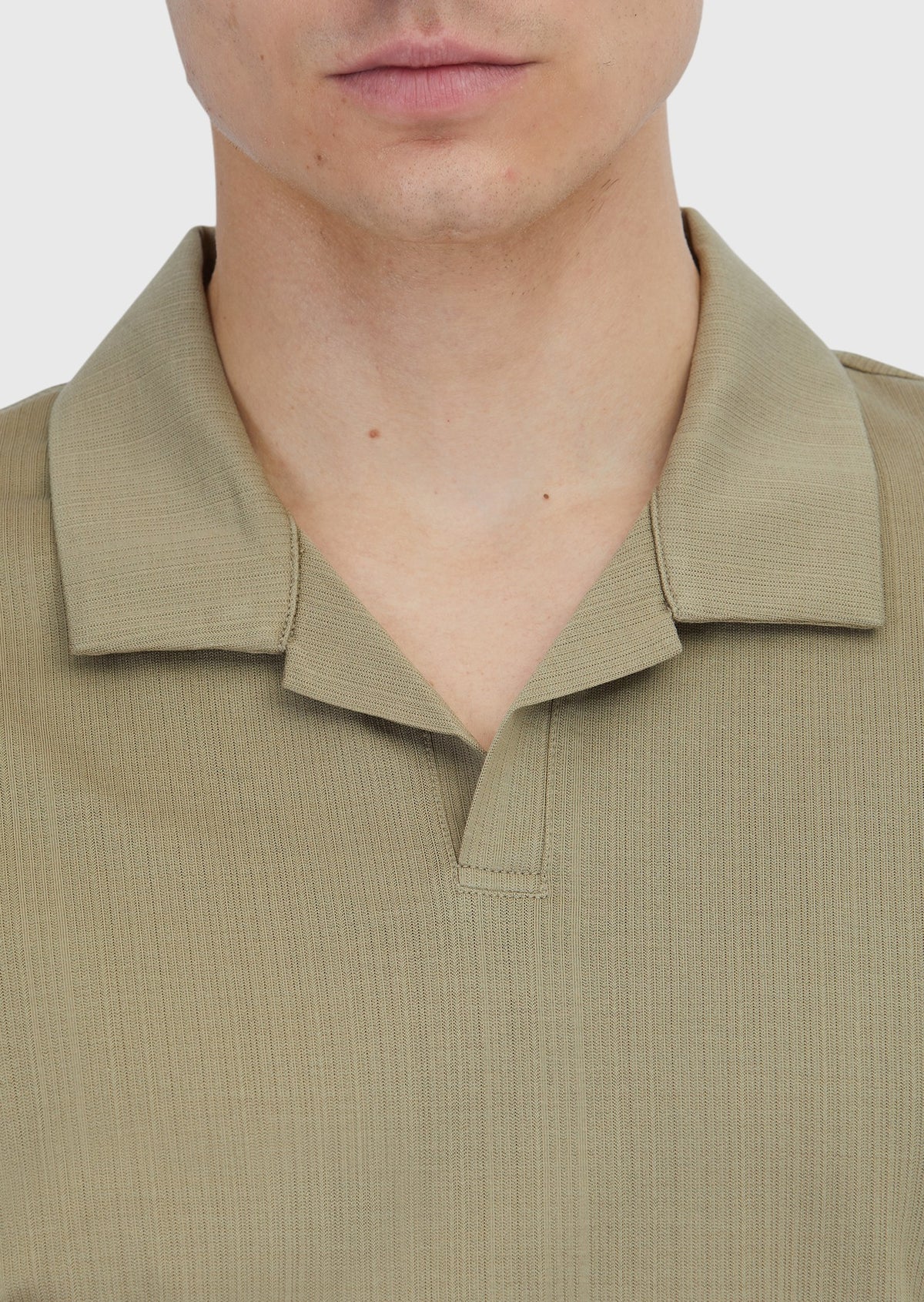 Vizon Jakarlı Polo Yaka %100 Pamuk T-Shirt