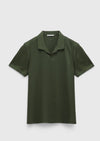 Haki Jakarlı Polo Yaka %100 Pamuk T-Shirt