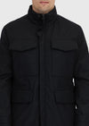 Siyah Regular Fit Micro Jel Elyaflı Spor Ceket