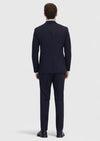 Lacivert Çizgili Zeroweight Slim Fit Yün Karışımlı Takım Elbise