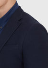 Lacivert Düz Shirt Shoulder Slim Fit Pamuk Karışımlı Örme Ceket
