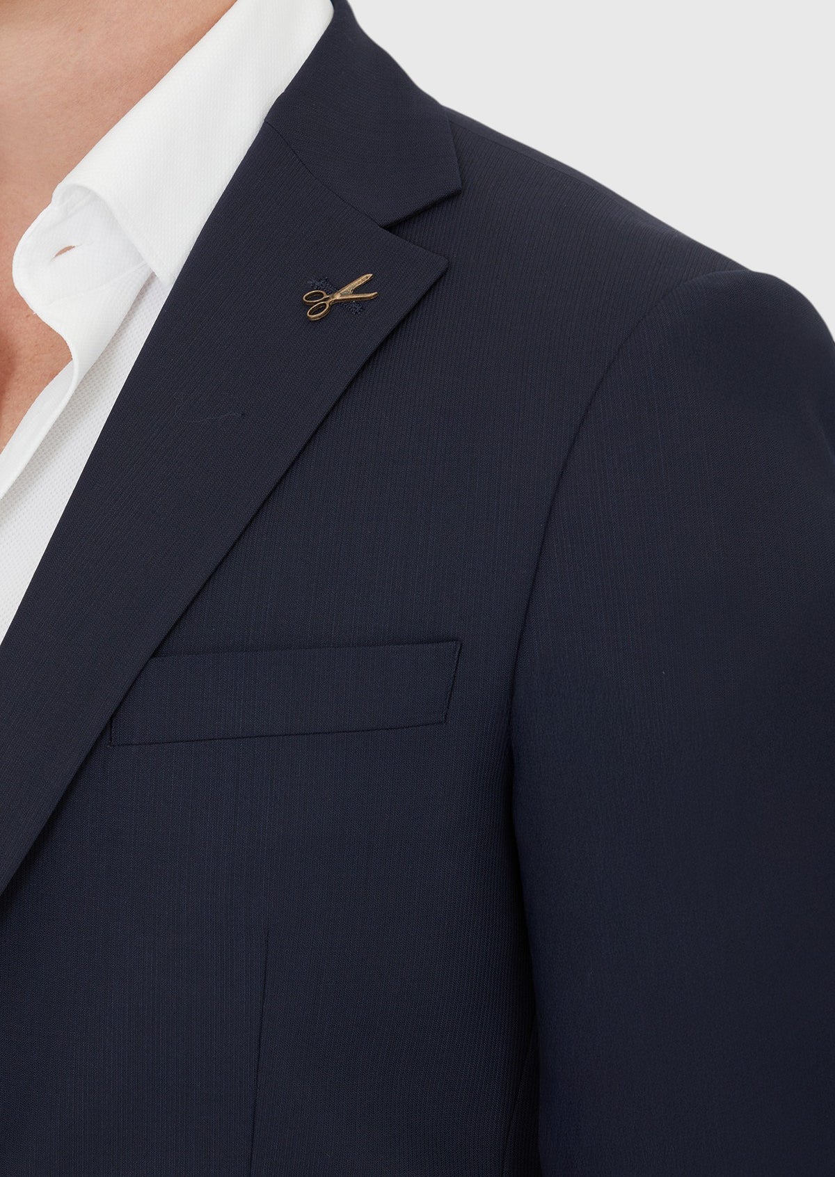 Açık Lacivert Mikro Modern Fit Yün Karışımlı Takım Elbise