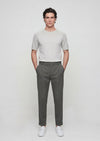 Haki Düz Kumaş Regular Fit Casual Pantolon