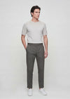 Haki Düz Kumaş Regular Fit Casual Pantolon