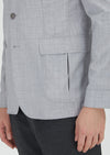 Açık Gri Düz Shirt Shoulder Slim Fit %100 Yün Ceket