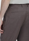 Açık Kahve Düz Kumaş Slim Fit Casual %100 Yün Pantolon