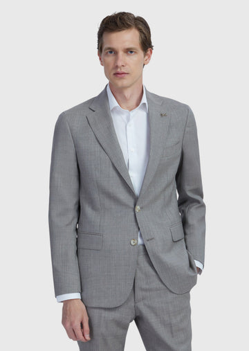 Vizon Kareli Zeroweight Slim Fit %100 Yün Takım Elbise