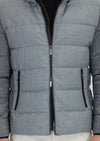 Gri Regular Fit Kapüşonlu Casual Dokuma Mont
