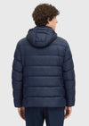Lacivert Regular Fit Kapüşonlu Casual Dokuma Mont