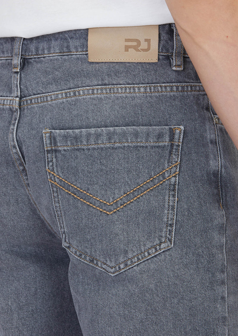 Gri Düz Regular Fit Denim %100 Pamuk Pantolon