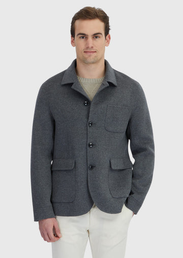 Hard Coal Regular Fit Wool Blended Lightweight Jacket