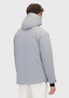 Açık Gri Regular Fit Kapüşonlu Casual Dokuma Mont