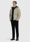 Kum Regular Fit Kapüşonlu Casual Dokuma Mont