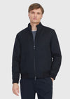 Siyah Regular Fit Dik Yaka Casual Dokuma Mont