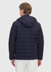 Lacivert Regular Fit Kapüşonlu Casual Dokuma Mont
