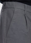 Gri Düz Dokuma Jogging Fit Casual Pamuk Karışımlı Pantolon