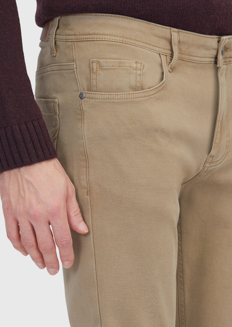 Vizon Düz Örme Slim Fit Casual Pamuk Karışımlı Pantolon