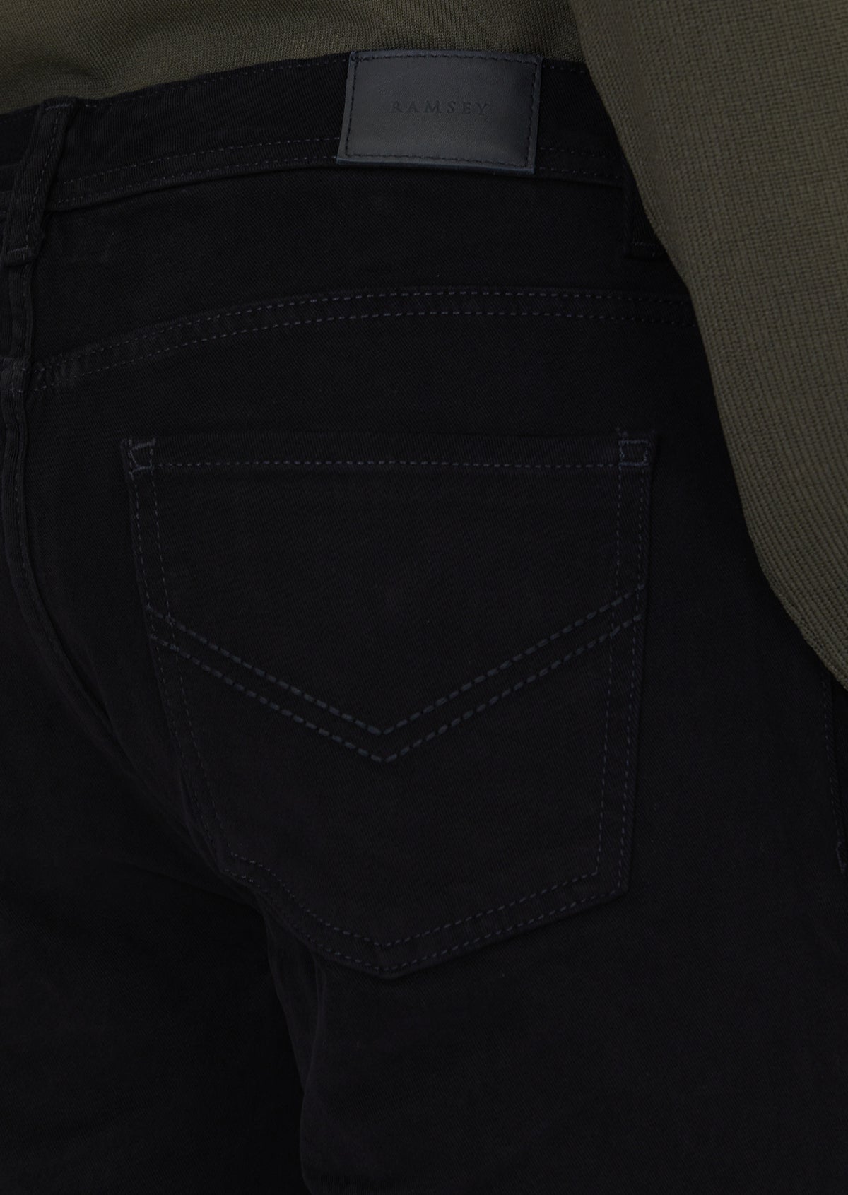 Siyah Düz Dokuma Slim Fit Casual Pamuk Karışımlı Pantolon